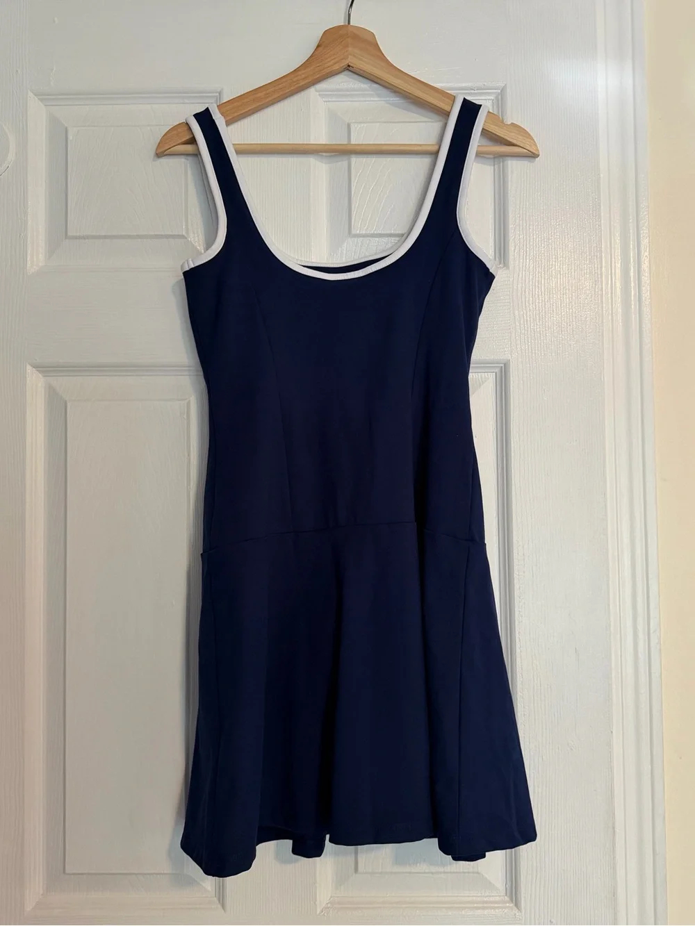 J. Crew Navy Mini Dress with White Trim
